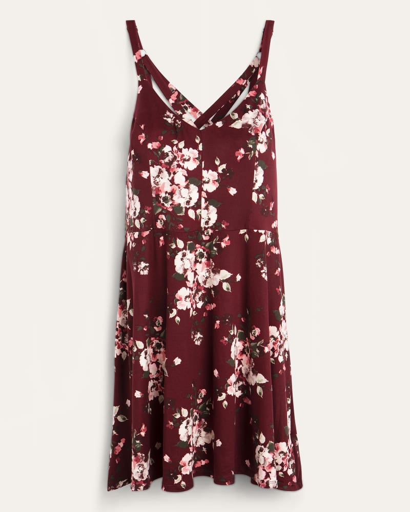 Front of plus size Evelyn Floral-Print Racerback A-Line Dress by Socialite | Dia&Co | dia_product_style_image_id:173876